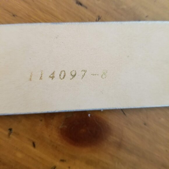 Canterbury Golf Genuine Leather Belt, Size L, Silver Rhinestone Metallic Reptile - Picture 7 of 12